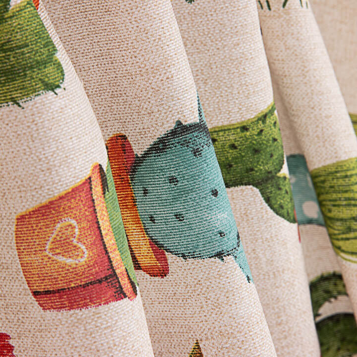 Colourful Cactus-Printed Canvas - Ribes y Casals