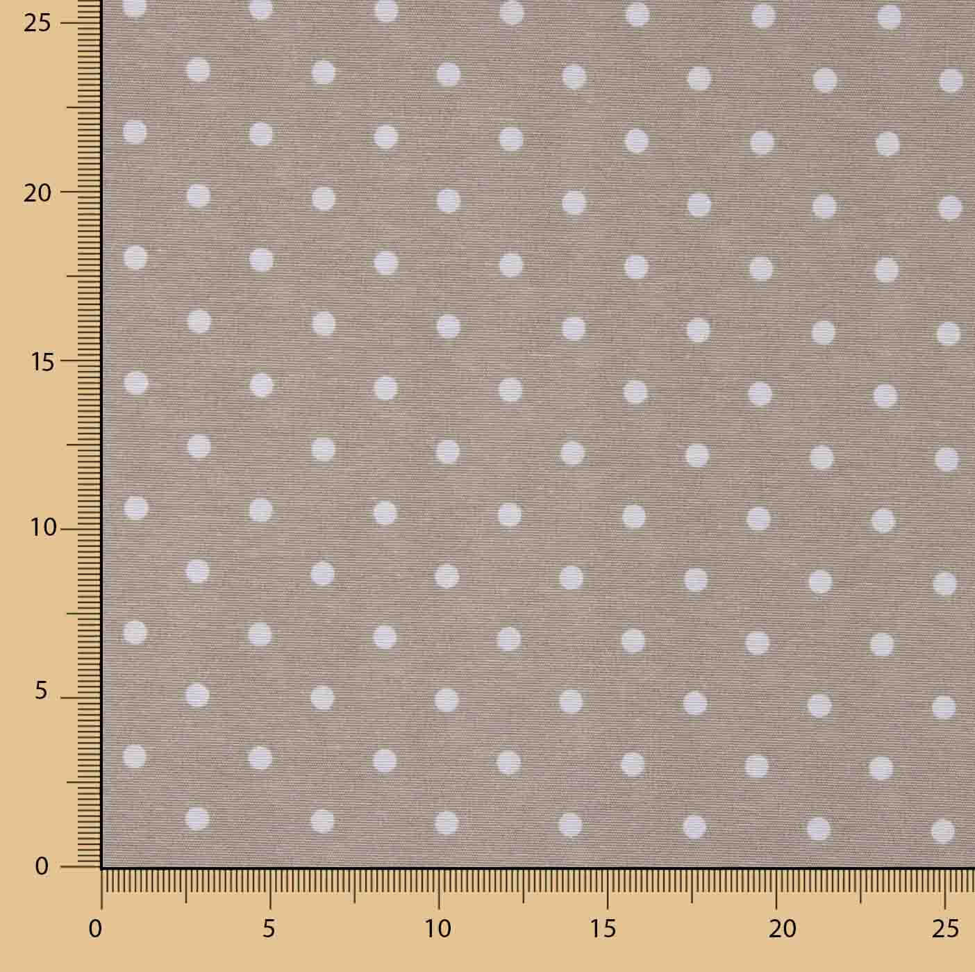Canvas with white polka dots on a beige background - Ribes y Casals