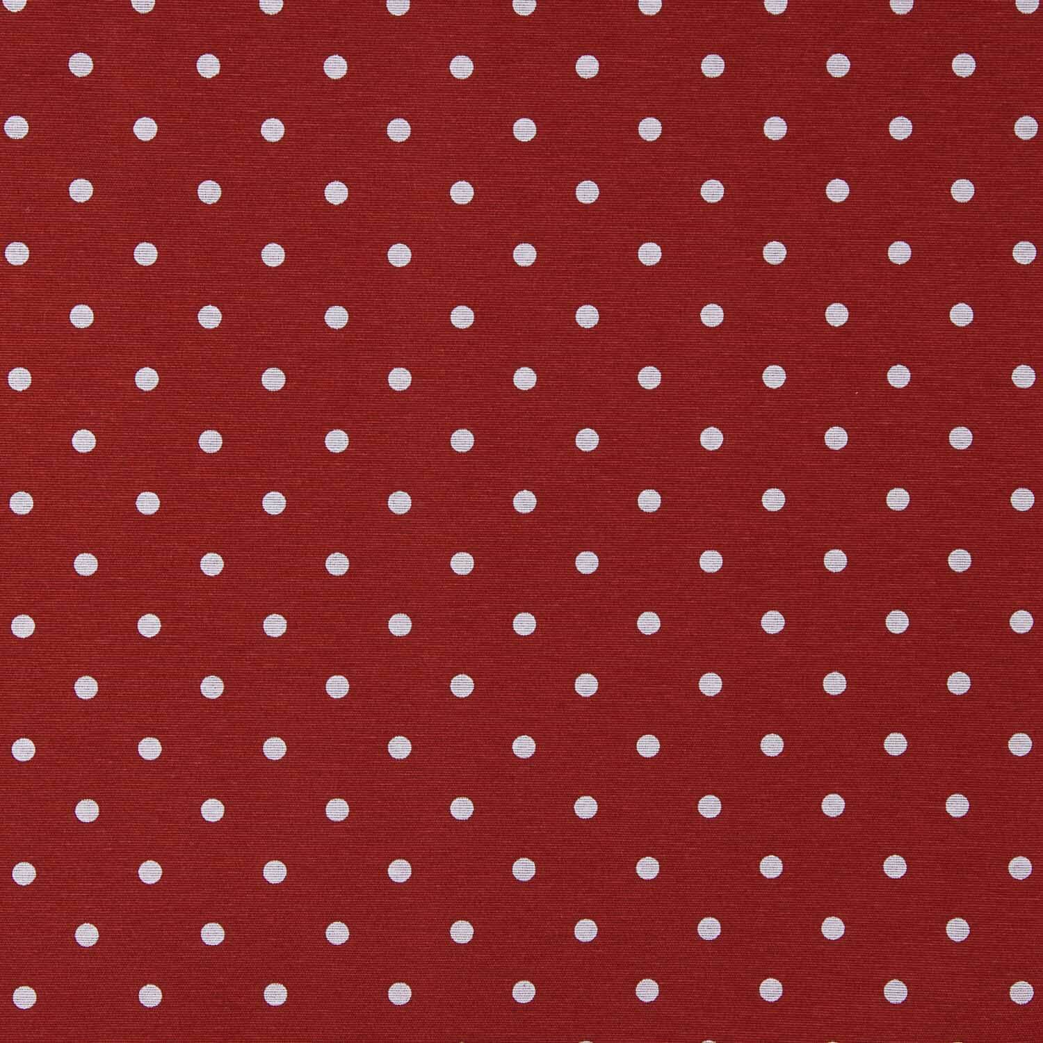 White Polka Dot Printed Canvas on Maroon - Ribes y Casals