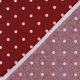 White Polka Dot Printed Canvas on Maroon - Ribes y Casals