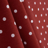 White Polka Dot Printed Canvas on Maroon - Ribes y Casals