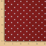 White Polka Dot Printed Canvas on Maroon - Ribes y Casals