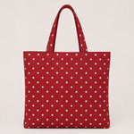 White Polka Dot Printed Canvas on Maroon - Ribes y Casals