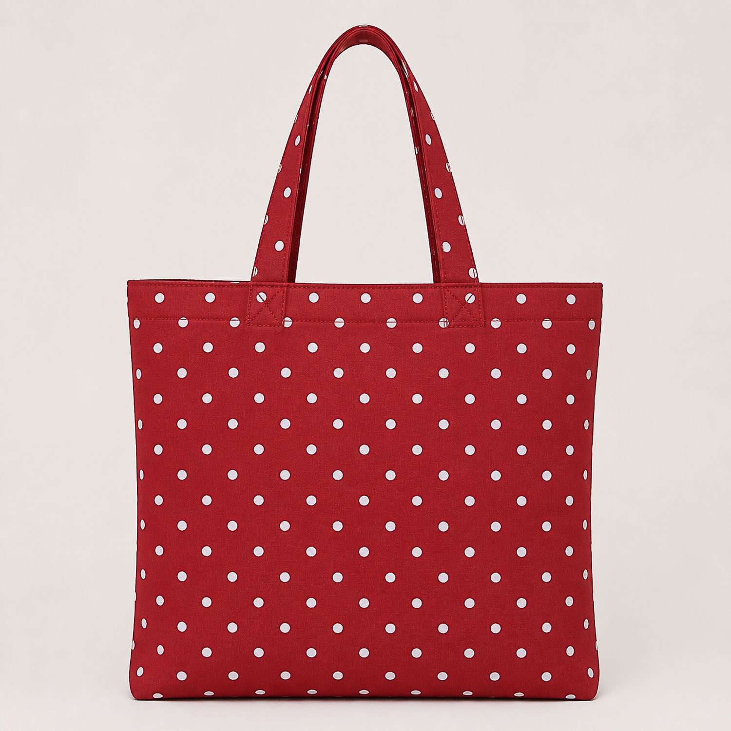 White Polka Dot Printed Canvas on Maroon - Ribes y Casals