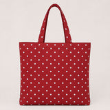 White Polka Dot Printed Canvas on Maroon - Ribes y Casals