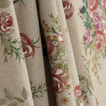 Romantic Floral Print Canvas on Beige - Ribes y Casals