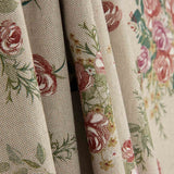 Romantic Floral Print Canvas on Beige - Ribes y Casals