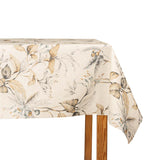 Beige Floral Print Stain-Resistant Table Linen - Ribes y Casals