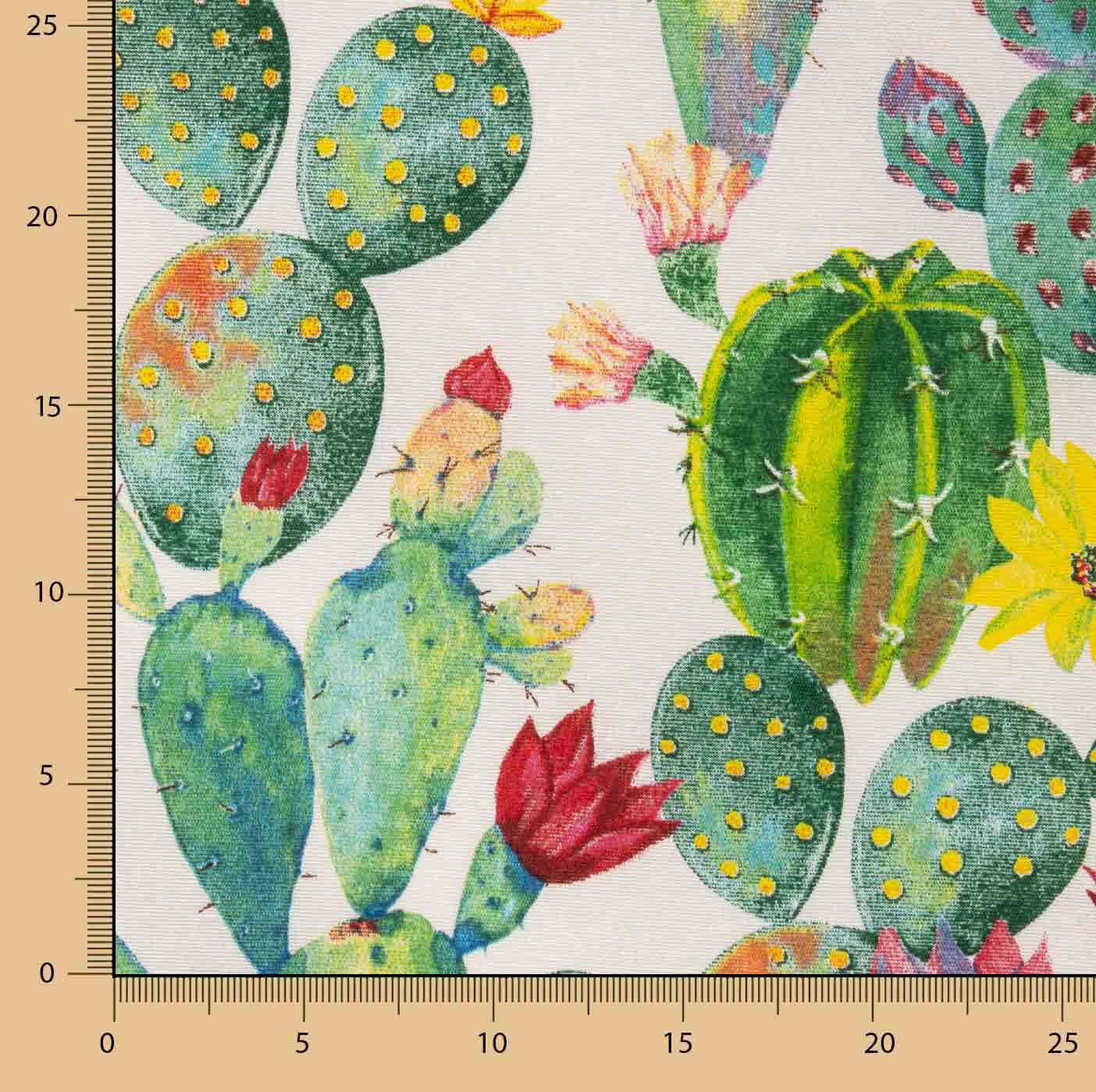 Watercolour Cactus Printed Canvas - Ribes y Casals