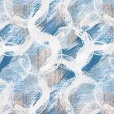 Blue Abstract Circles Printed Canvas - Ribes y Casals