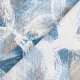 Blue Abstract Circles Printed Canvas - Ribes y Casals