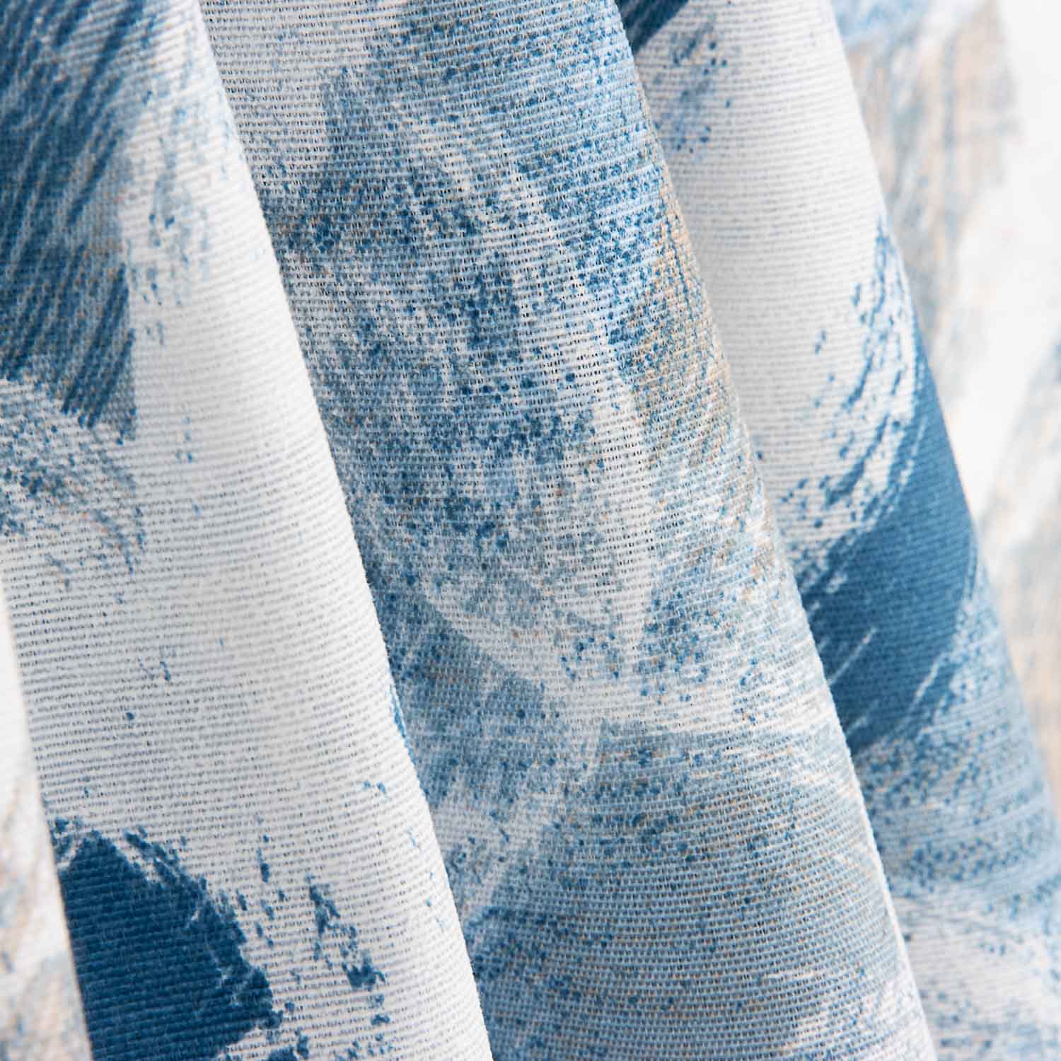 Blue Abstract Circles Printed Canvas - Ribes y Casals