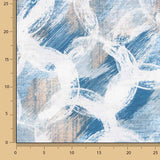 Blue Abstract Circles Printed Canvas - Ribes y Casals