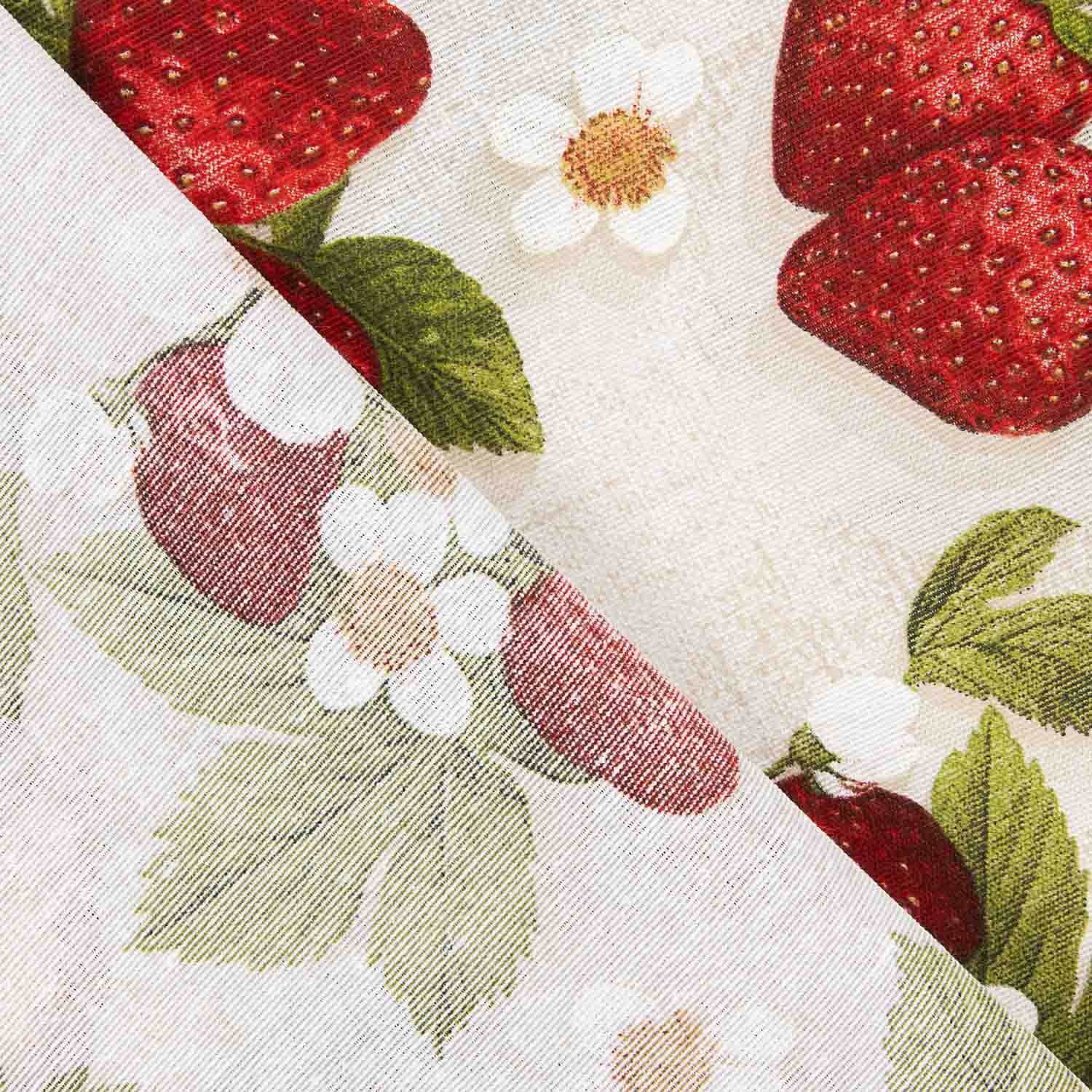 Multicoloured Strawberry and Flower Printed Canvas - Ribes y Casals