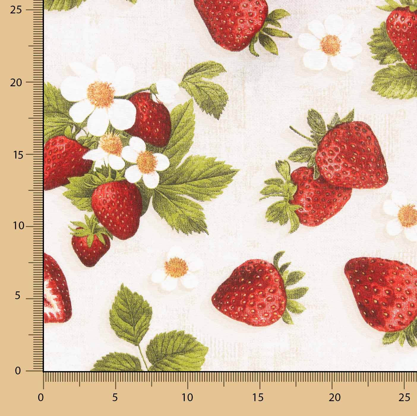 Multicoloured Strawberry and Flower Printed Canvas - Ribes y Casals