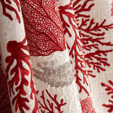 Marine Coral Red Printed Canvas - Ribes y Casals