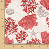 Marine Coral Red Printed Canvas - Ribes y Casals
