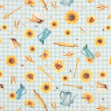 Panama Canvas Printed with Sunflowers and Kitchen Motifs - Ribes y Casals