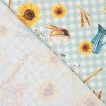 Panama Canvas Printed with Sunflowers and Kitchen Motifs - Ribes y Casals