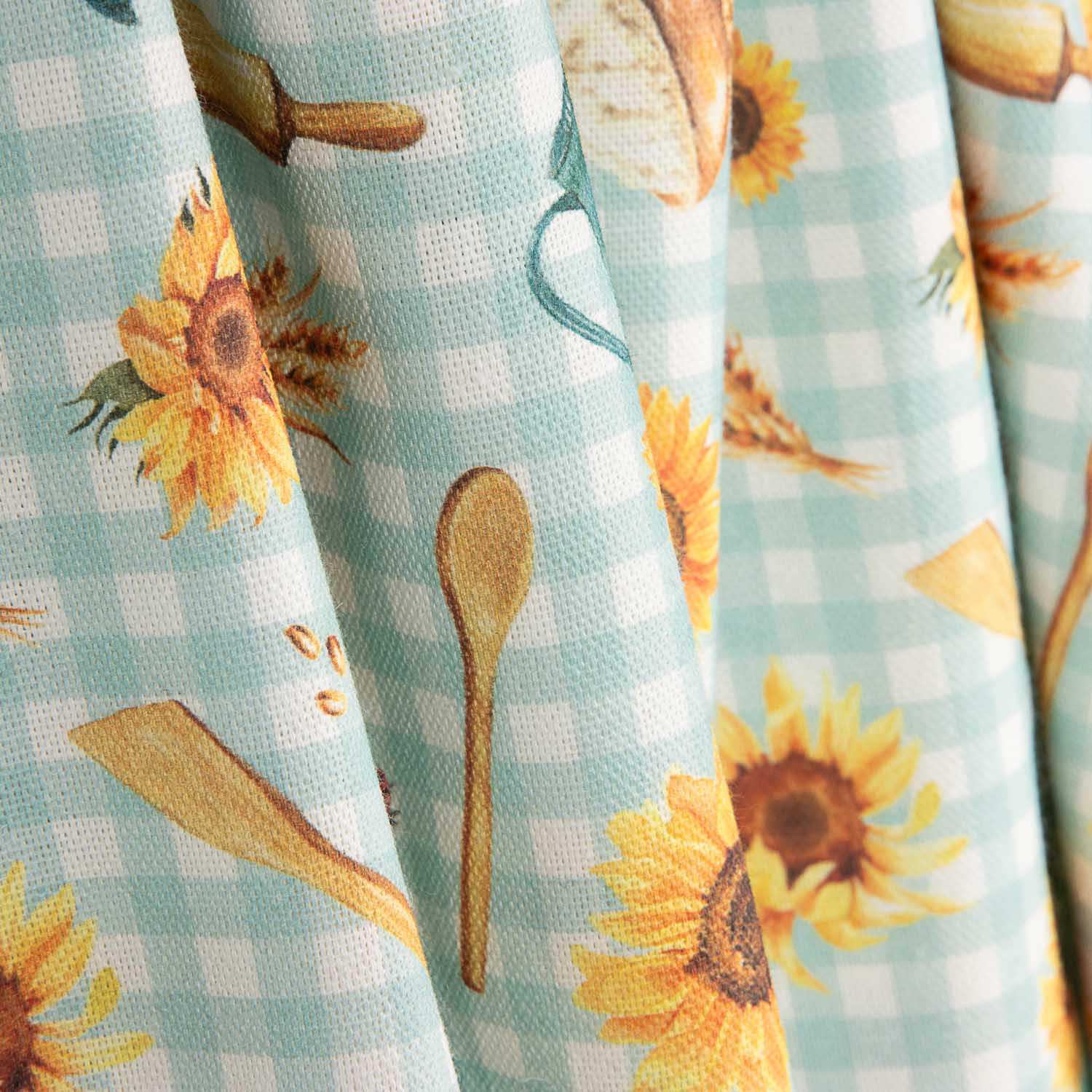 Panama Canvas Printed with Sunflowers and Kitchen Motifs - Ribes y Casals