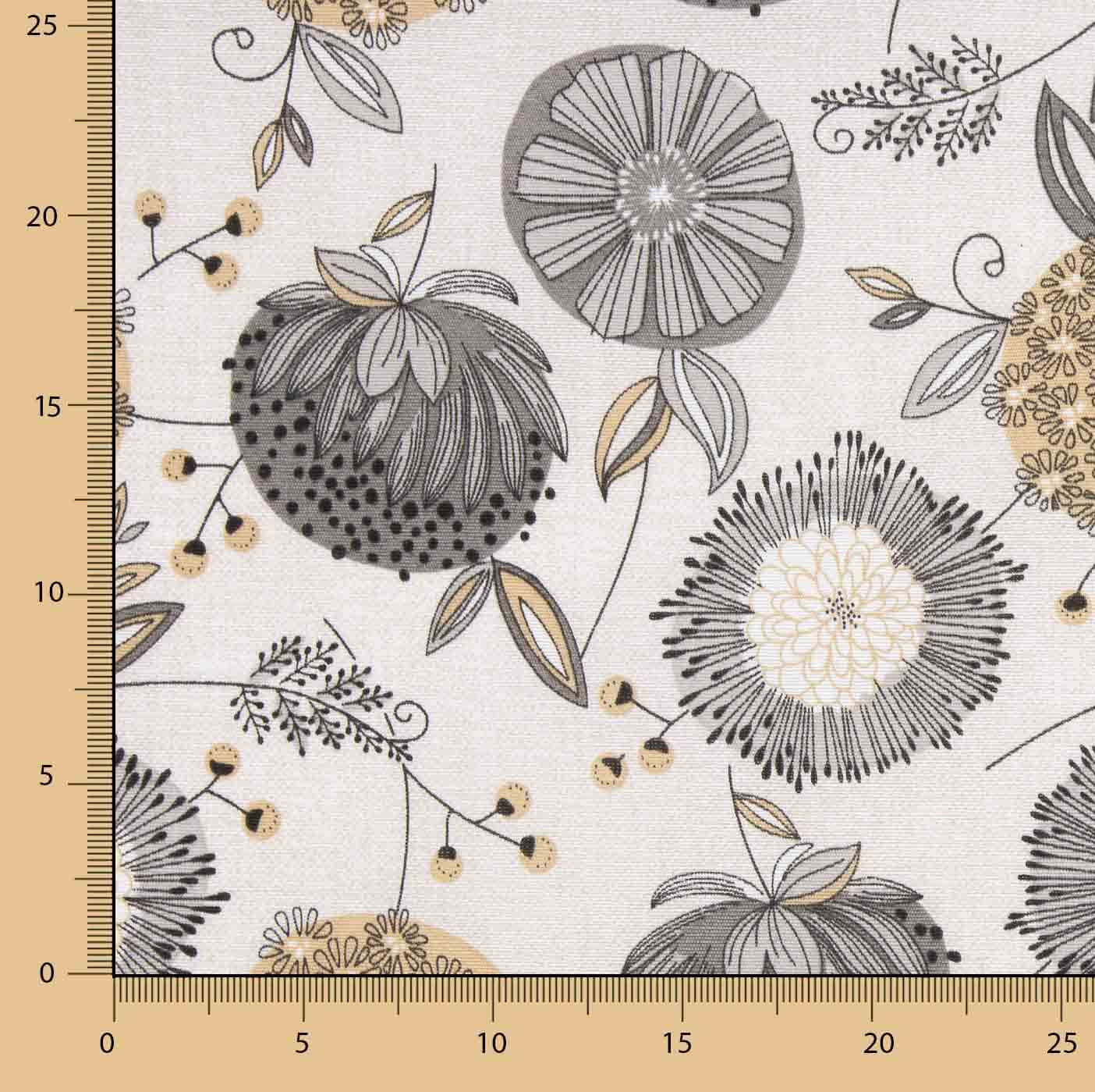 Canvas with Nordic Flower Print - Ribes y Casals