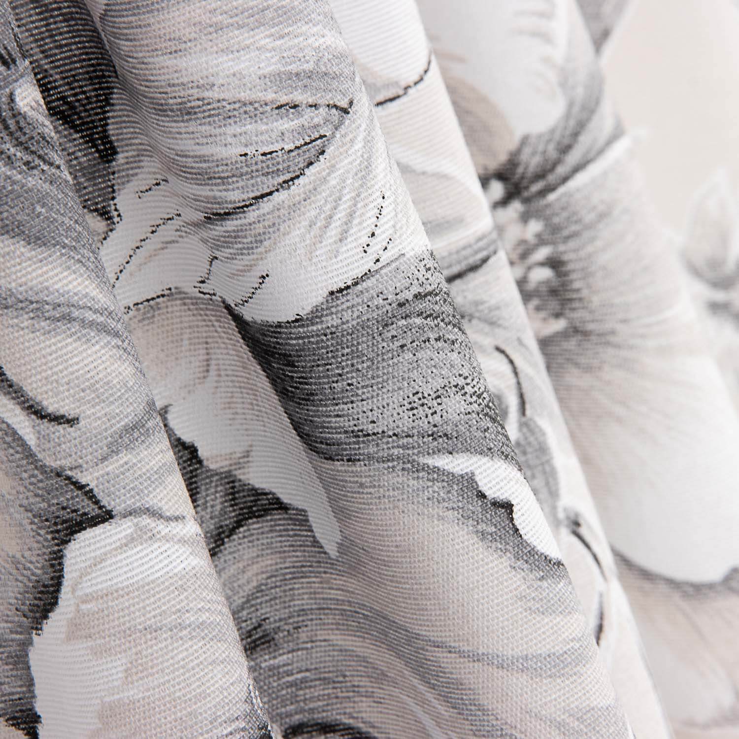 Elegant Grey Floral Print Canvas - Ribes y Casals