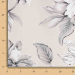 Elegant Grey Floral Print Canvas - Ribes y Casals
