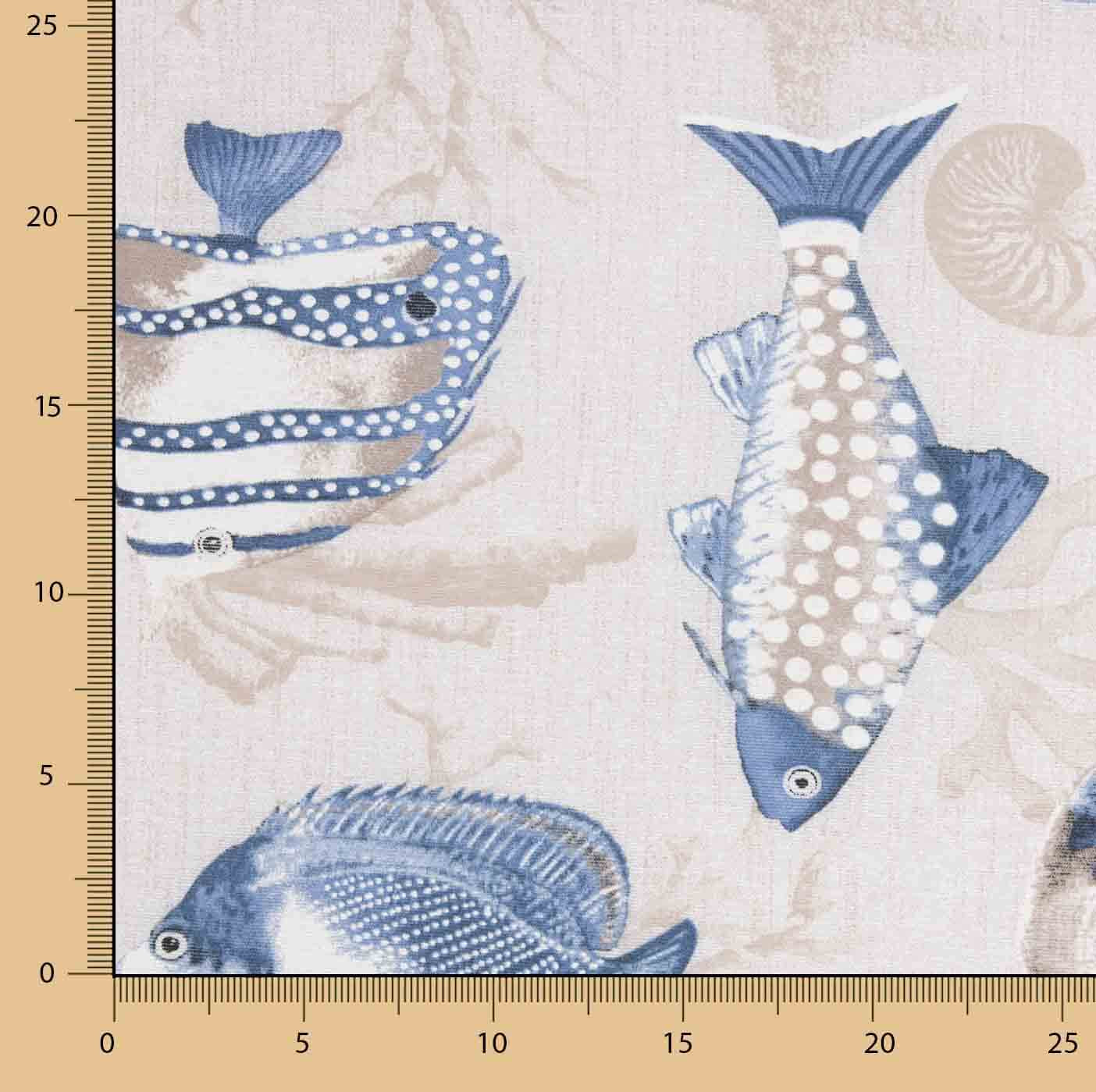 Printed Canvas with Sea Creatures - Ribes y Casals