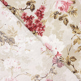 Romantic Floral Printed Cotton Canvas in Pink and Maroon - Ribes y Casals