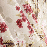 Romantic Floral Printed Cotton Canvas in Pink and Maroon - Ribes y Casals