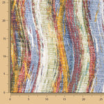 Multicoloured Printed Wavy Cotton Canvas - Ribes y Casals