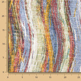 Multicoloured Printed Wavy Cotton Canvas - Ribes y Casals