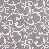 Cotton canvas with grey and white ornamental branch print - Ribes y Casals