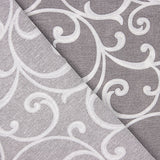 Cotton canvas with grey and white ornamental branch print - Ribes y Casals