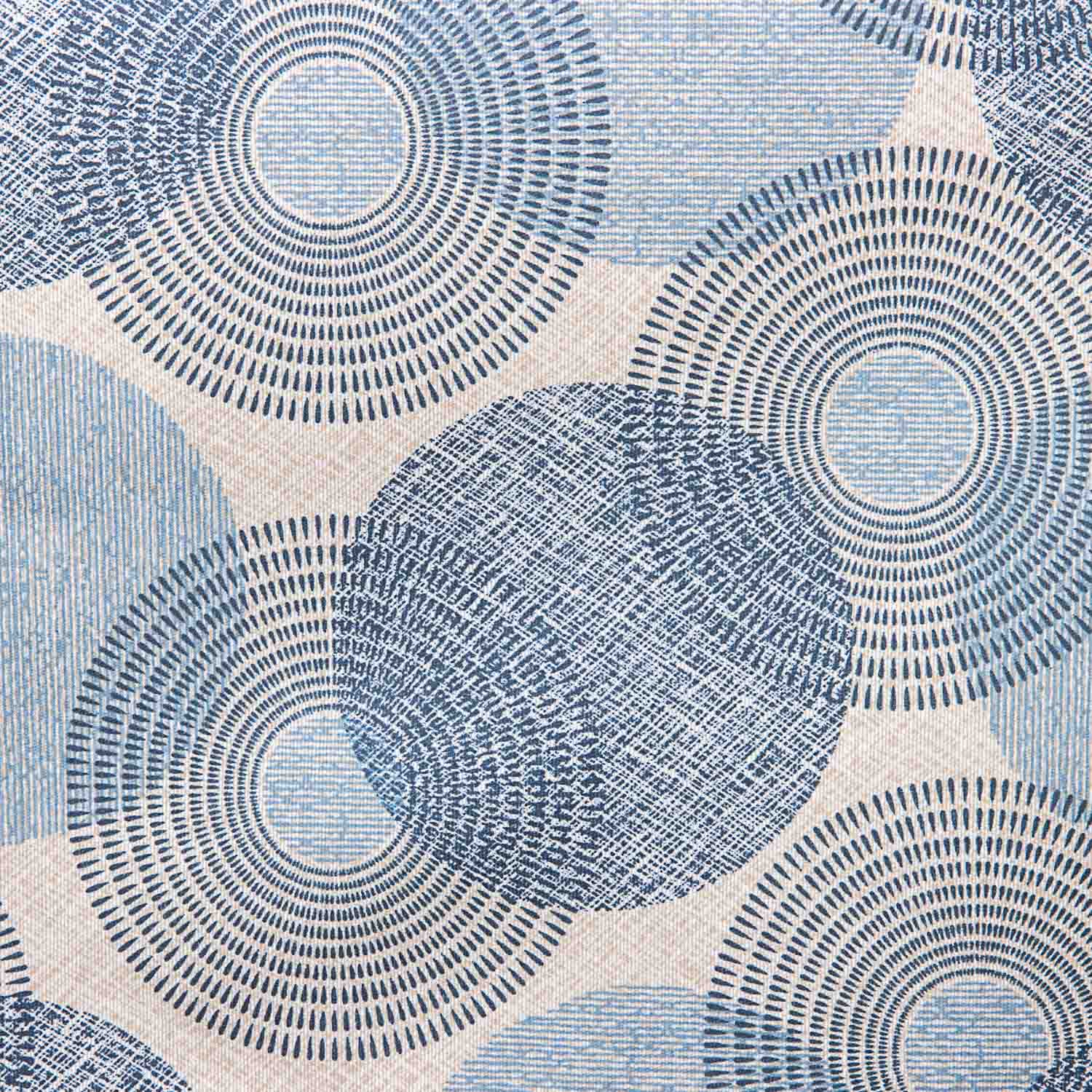 Blue Circles Waxed Tablecloth - Ribes y Casals