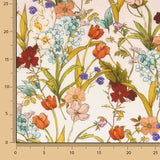 Viscose remnant with delicate botanical floral pattern – various lengths x width 140 cm - Ribes y Casals