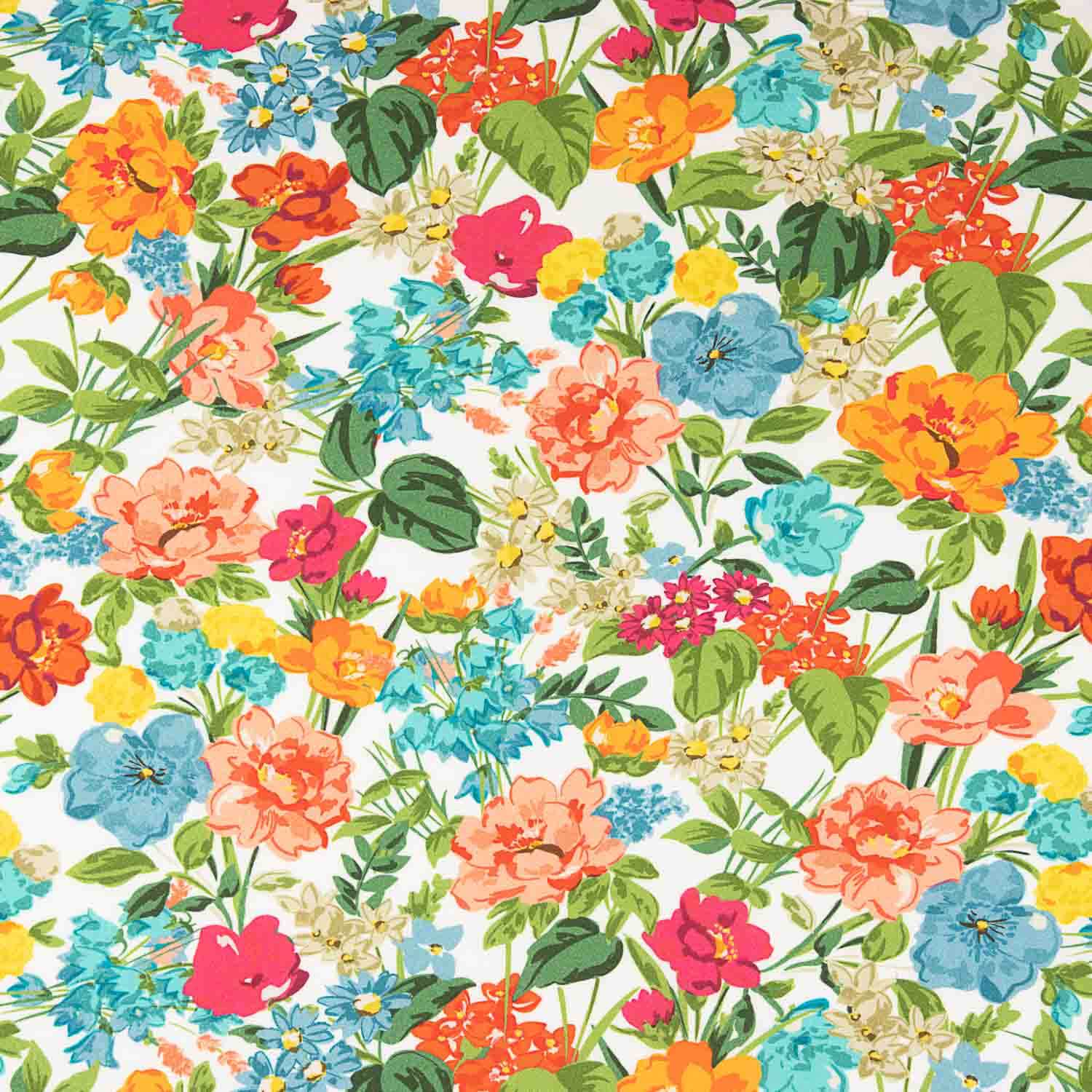 Bright Spring Floral Print Viscose - Ribes y Casals