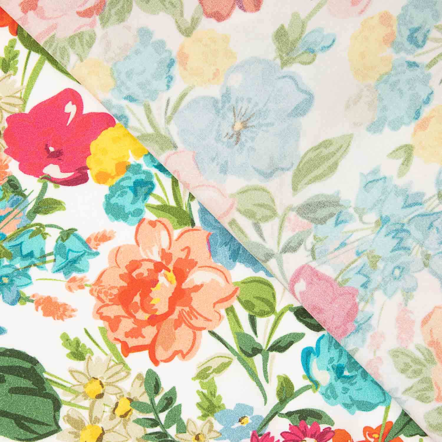 Bright Spring Floral Print Viscose - Ribes y Casals