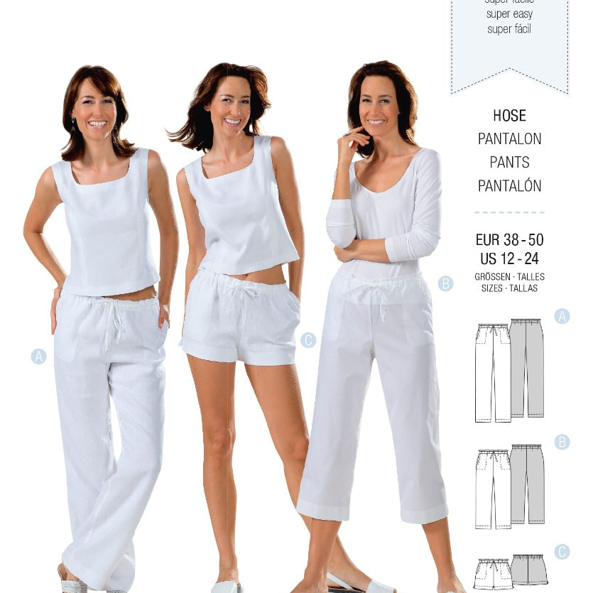 Burda Sewing Pattern 7966 Pants - Ribes y Casals