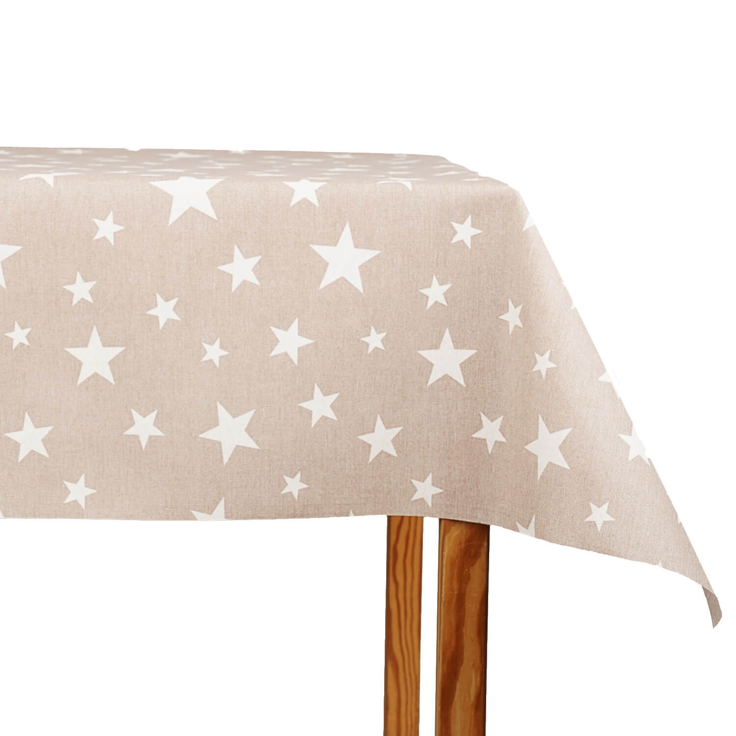 Beige Star-Patterned Laminated Tablecloth - Ribes y Casals