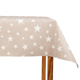 Beige Star-Patterned Laminated Tablecloth - Ribes y Casals