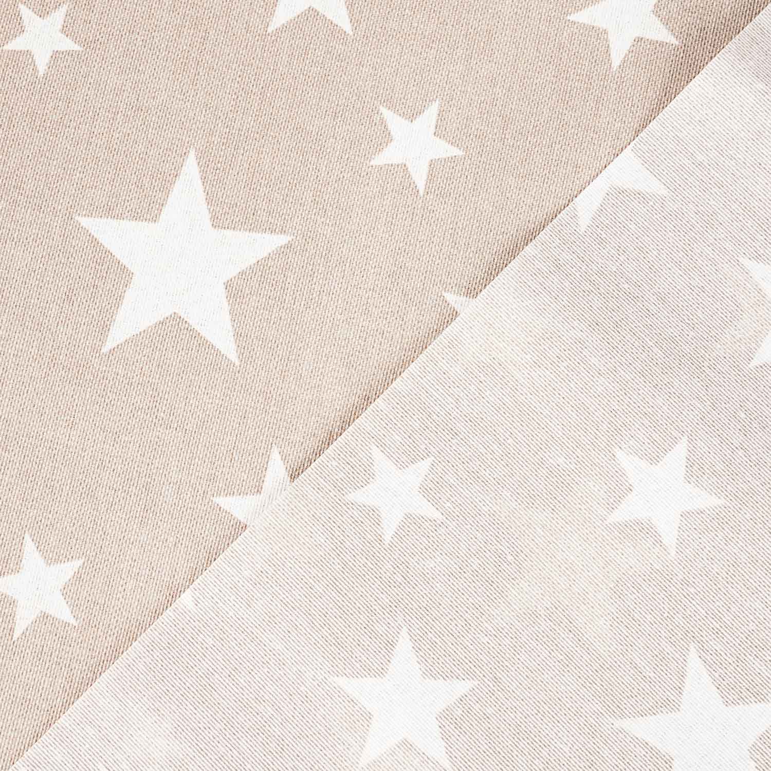 Beige Star-Patterned Laminated Tablecloth - Ribes y Casals