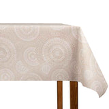 Beige Mandalas Coated Tablecloth - Ribes y Casals
