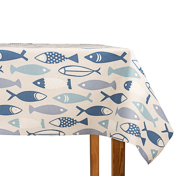 Resin-Coated Tablecloth with Seafish Design - Ribes y Casals