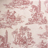 Resin-coated tablecloth with rural scenes in terracotta - Ribes y Casals