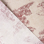 Resin-coated tablecloth with rural scenes in terracotta - Ribes y Casals
