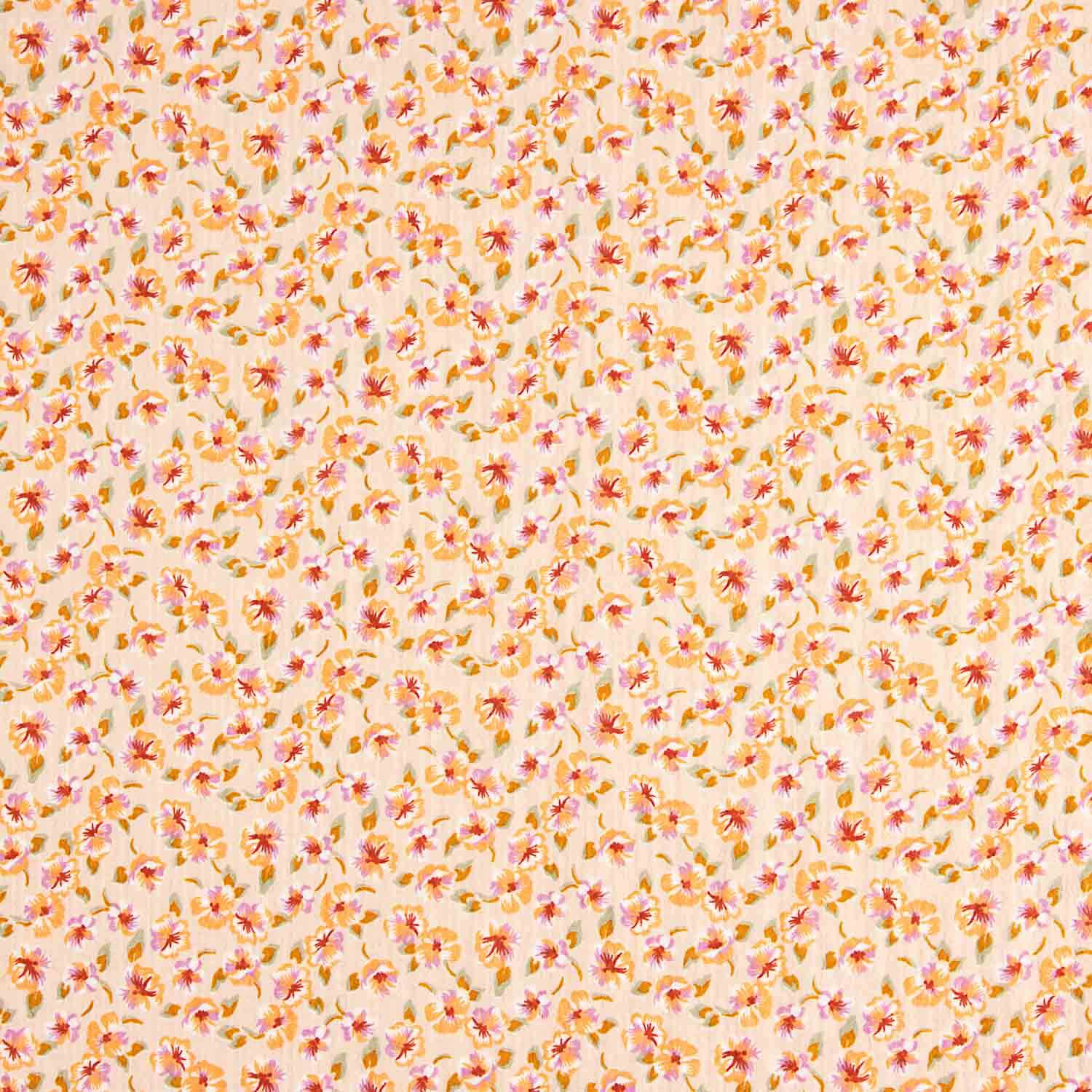 Bambula Polyester Printed Wildflower Peach - Ribes y Casals