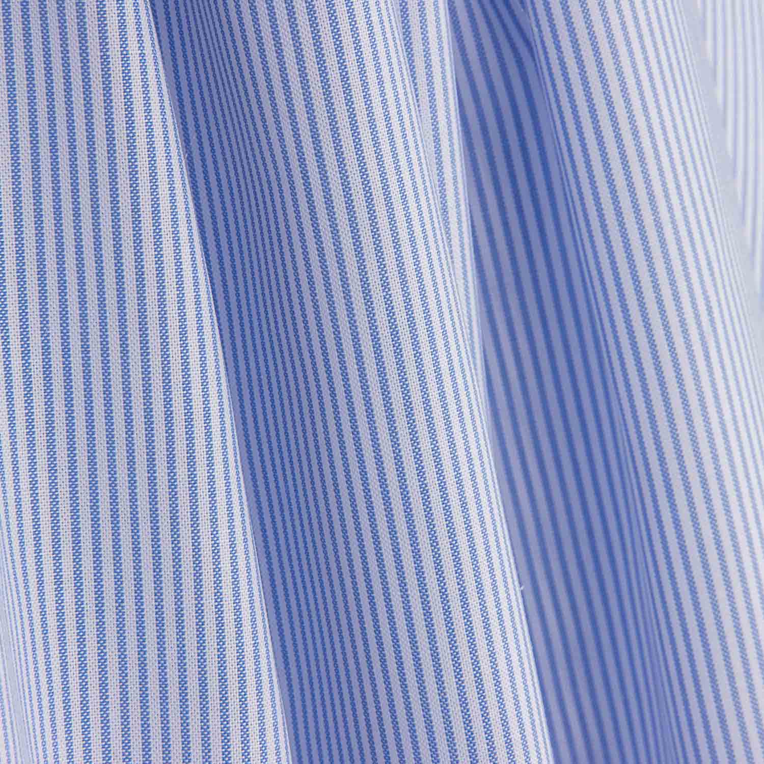Blue and White Striped Cotton Shirt - Ribes y Casals