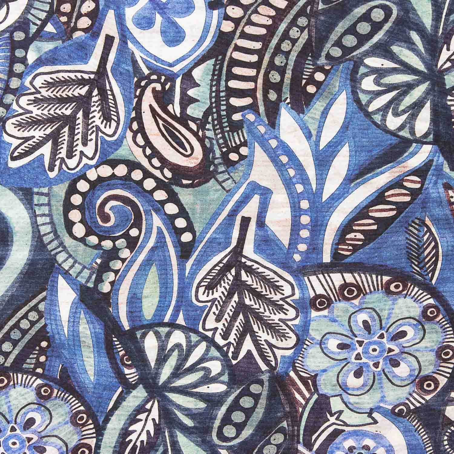 Artistic Cashmere Viscose Satin Blue - Ribes y Casals