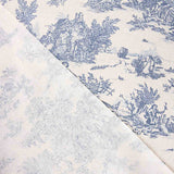 Blue and White Toile de Jouy Resin-Coated Cotton - Ribes y Casals